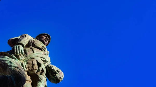 Таурасі Авелліно Кампанія Італія Деталі Статуї Присвяченої Загиблих Війні — стокове фото