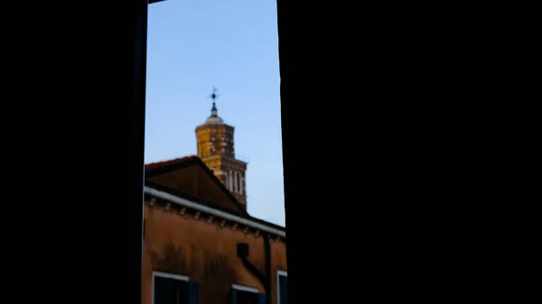 View Bell Tower San Marco Venice Window Italy —  Fotos de Stock