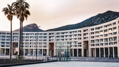 view of the Liberty Square and the Crescent. Salerno, Italy
