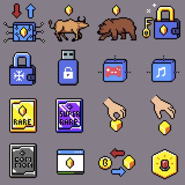 Web sitesi, uygulama, yazdırma, belge, poster tasarımı vb. için funken piksel olmayan simge