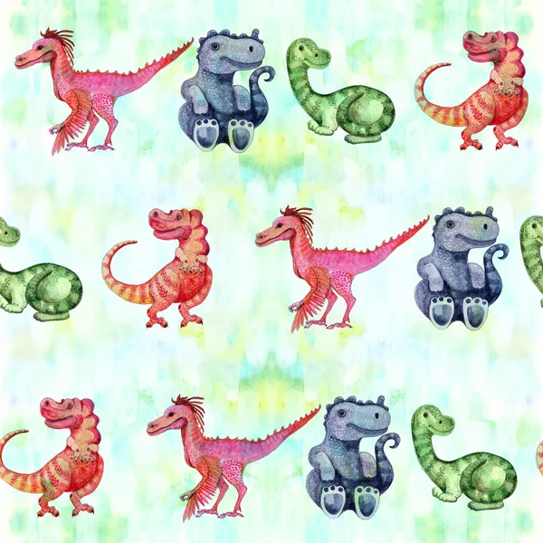 Dinosauro Palme Personaggio Dei Cartoni Illustrazione Bambini Utilizzare Materiali Stampati — Foto Stock