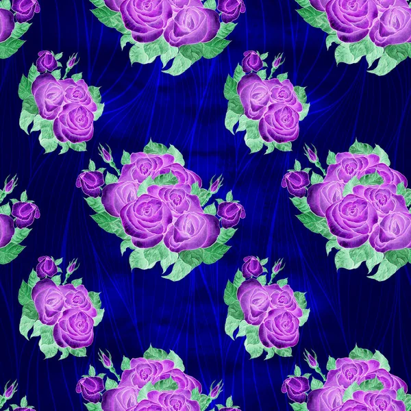 Rosas Fondo Pantalla Abstracto Con Motivos Florales Patrón Sin Costuras —  Fotos de Stock