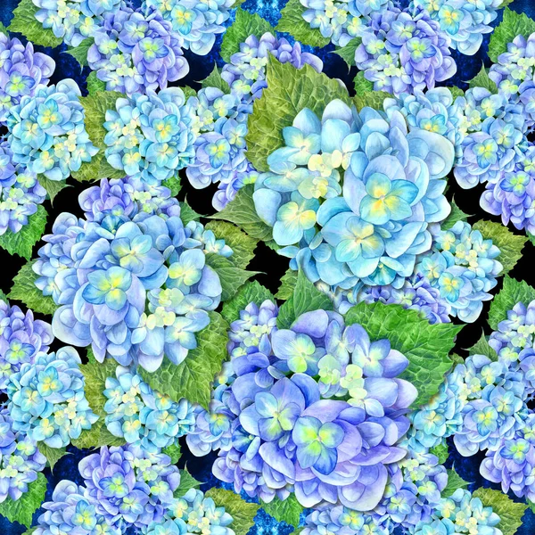 Hydrangea Seamless Wallpaper Floral Motifs Floral Motifs Decorative Composition Flowers — Photo