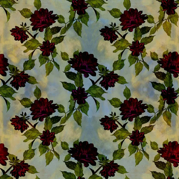 Płynne Tło Dahlia Kwiat Pączek Wzór Tła Motywy Kwiatowe Tapeta — Zdjęcie stockowe