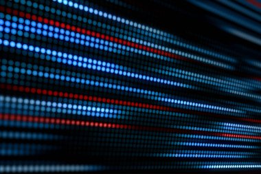 Parlak noktalar ve çizgilerle soyut bir arkaplan. Neon etkisi. Poster, afiş ve el ilanları için tasarım elemanı. Vektör illüstrasyonu