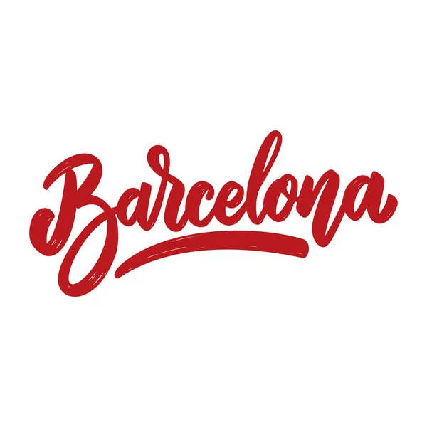 Barcelona Letterzin Geïsoleerd Witte Achtergrond Design Element Voor Poster Kaart — Stockvector