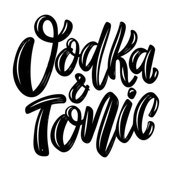 Vodka Tonic Expression Littéraire Isolée Sur Fond Blanc Élément Design — Image vectorielle