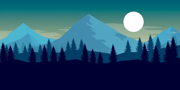 Modèle Affiche Avec Paysage Montagnes Sauvages Élément Conception Pour Bannière — Image vectorielle