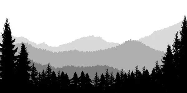 Modèle Affiche Avec Paysage Montagnes Sauvages Élément Conception Pour Bannière — Image vectorielle