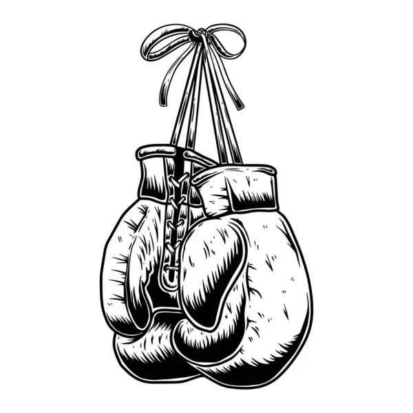 Illustration Boxing Gloves White Background Design Element Logo Label Emblem — Stock Vector