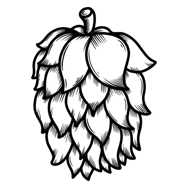 Ilustrasi Bir Hop Latar Belakang Putih Unsur Desain Untuk Logo - Stok Vektor