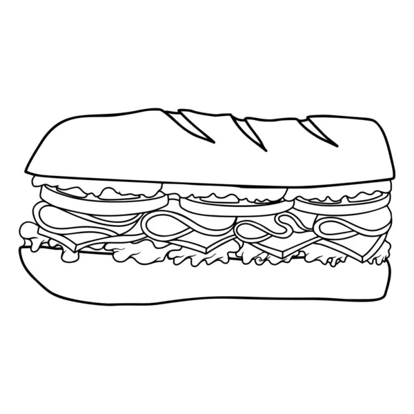 三明治的说明 传单的设计元素 矢量说明 — 图库矢量图片