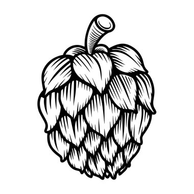 Oymacılık tarzında bira seksinin bir örneği. Poster, etiket, imza, amblem, menü için tasarım ögesi. Vektör illüstrasyonu