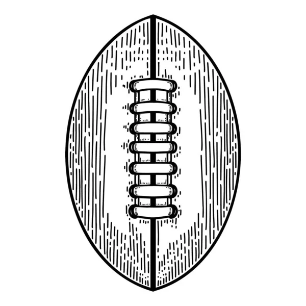 Illustration American Football Ball Engraving Style Design Element Logo Label — Stock Vector