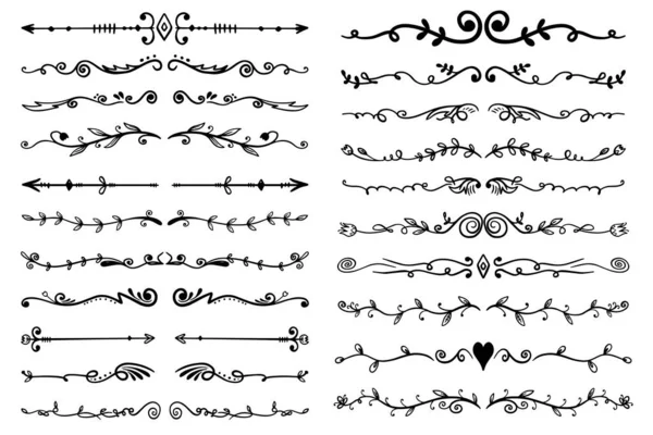 Kart dekorasyonu için karalama çiçekleri seti. Poster, kart, pankart, işaret, el ilanı için tasarım elemanı. Vektör illüstrasyonu