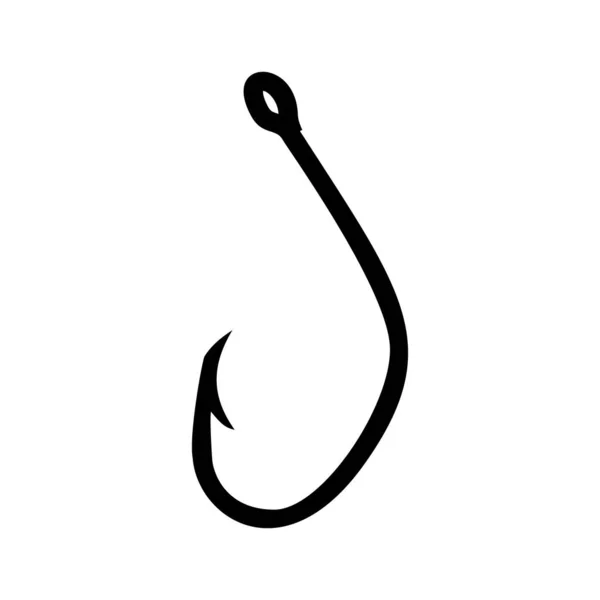 Illustration Fishing Hook Design Element Logo Label Sign Poster Shirt — Stock Vector