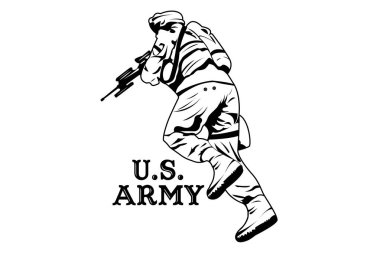 US army vector image