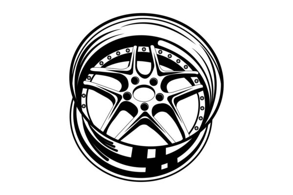 Wheel rim vector image