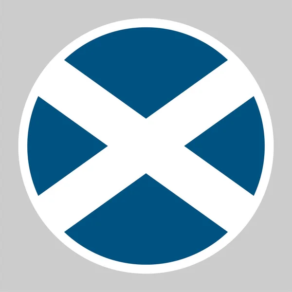 Σημαία Της Σκωτίας Διανυσματική Απεικόνιση Στρογγυλές Επίπεδες Εικόνες — Διανυσματικό Αρχείο