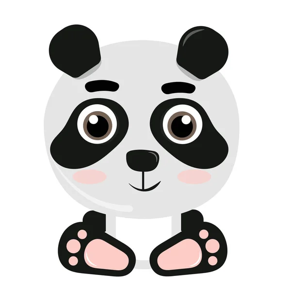 Simpatica Illustrazione Vettoriale Del Panda Del Bambino Personaggi Dei Cartoni — Vettoriale Stock