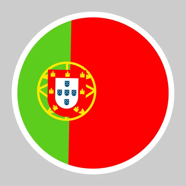 Flag Portugal Vector Illustration Flat Icon — Διανυσματικό Αρχείο