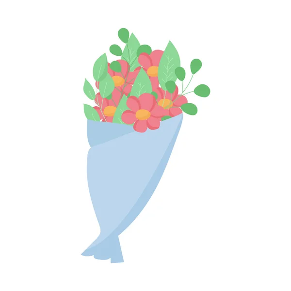 Bouquet Fleurs Vecteur Plat Illustration — Image vectorielle