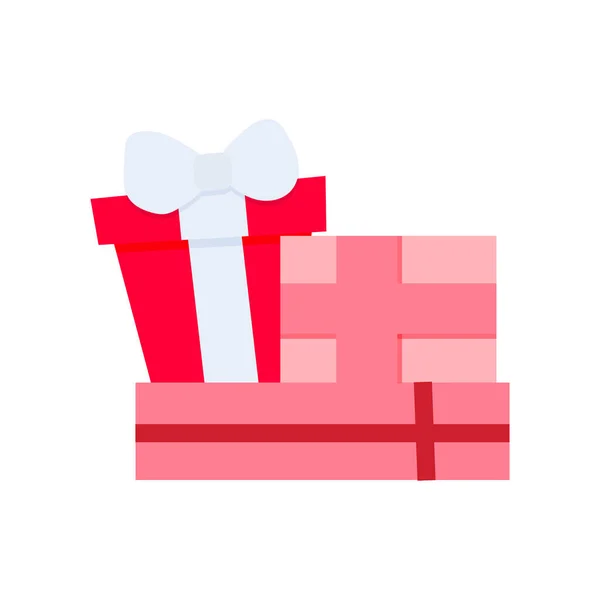 Roze Geschenkdozen Vector Illustratie Valentijnsdag Elementen — Stockvector