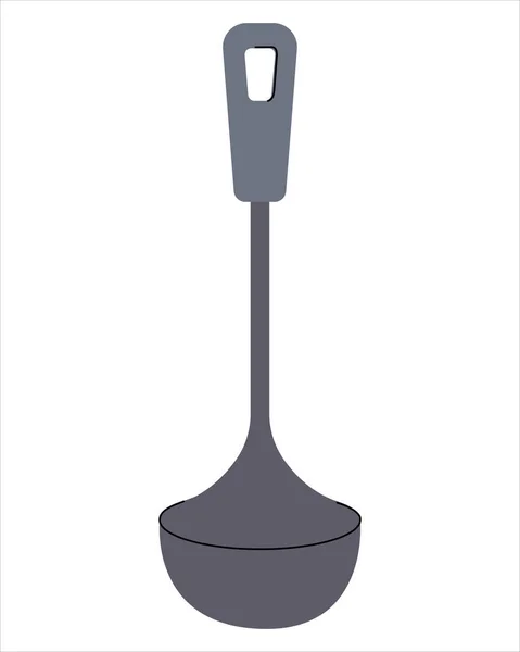 Векторная Плоская Иллюстрация Ковш Кухонная Посуда Кухонная Утварь — стоковый вектор