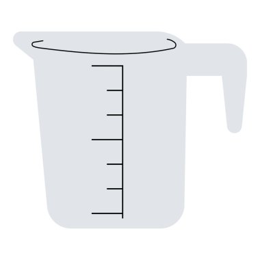 Ölçme kabı Vektör Düz Çizim. Mutfak gereçleri. Mutfak aletleri.