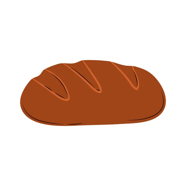 Rye Bread Vector Flat Illustration Cartoon Bakery Food — Stock Vector