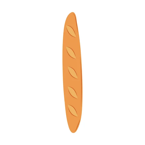 Fransk Baguette Vektor Platt Illustration Tecknad Bagerimat — Stock vektor