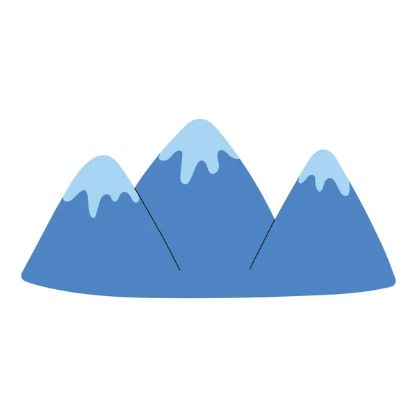 Mountain Vector Flat Illustration Camping Element — Stock vektor