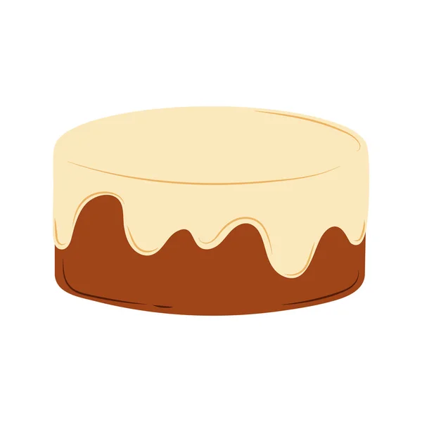 Cake Vector Flat Illustration Cartoon Bakery Food — Stok Vektör