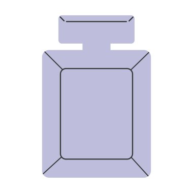 Cam parfüm şişesi, tuvalet suyu vektörü düz çizim. Koku şişesi..