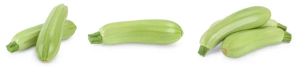 Courgette of merg geïsoleerd op witte achtergrond met knippad en volle velddiepte, Set of verzameling — Stockfoto