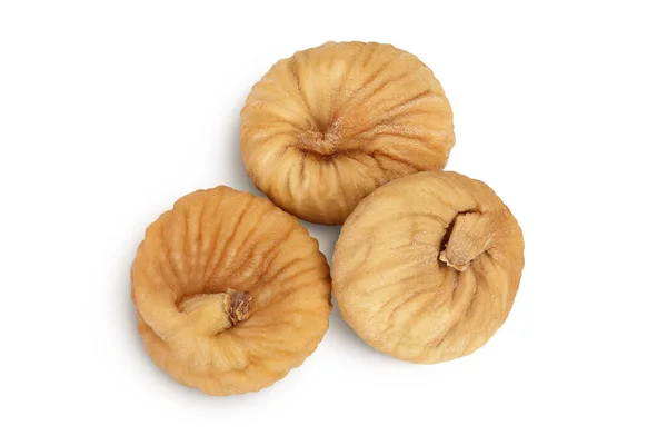 Dried figs isolated on white background with clipping path and full depth of field. Top view. Flat lay — Stock Photo, Image