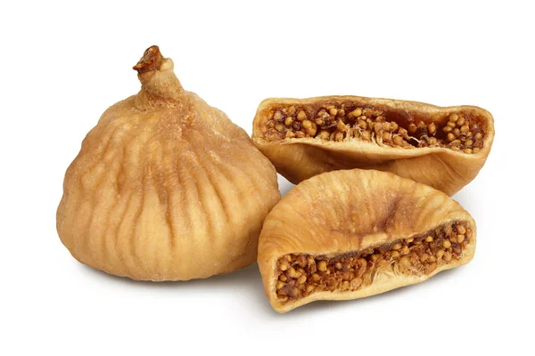 Dried fig isolated on white background with clipping path and full depth of field — Stock Photo, Image