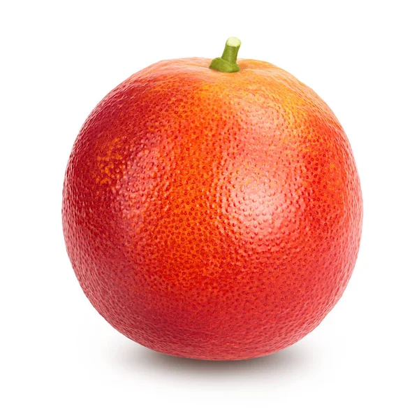 하얀 배경에 피붉은 오렌지가 분리되어 있고 길이 갈라지고 들판의 깊이가 넓다 — 스톡 사진