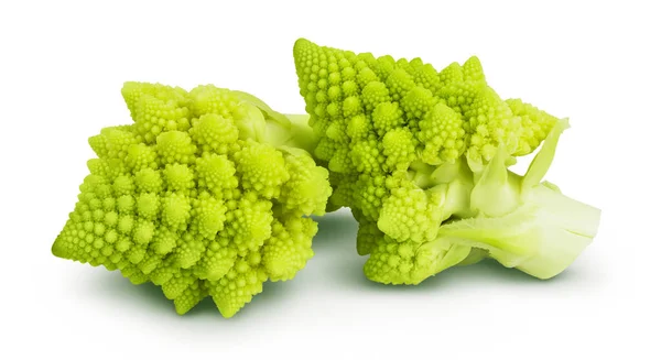 Romanesco broccoli cabbage or Roman Cauliflower isolated on white background with clipping path and full depth of field — ストック写真