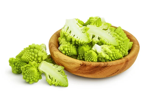 Капуста Romanesco broccoli або римська капуста Cauliflower ізольована на білому тлі з обрізаним шляхом і повною глибиною поля. — стокове фото