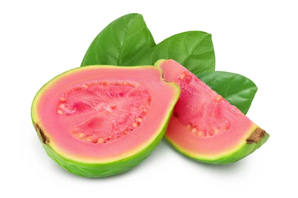 Frutto Guava Isolato Fondo Bianco Con Piena Profondità Campo — Foto Stock