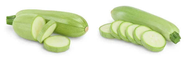 Courgette Merg Geïsoleerd Witte Achtergrond Met Volledige Velddiepte — Stockfoto