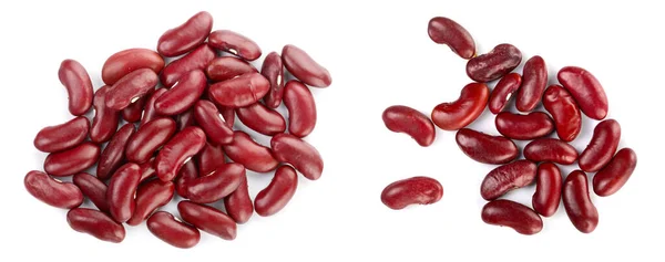 Red Kidney Bean Isolated White Background Top View Flat Lay — Stock Photo, Image