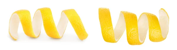 Citron Skal Isolerade Vit Bakgrund Hälsosam Mat — Stockfoto