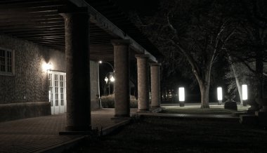 Geceleri sessiz şehir Winnipeg Manitoba Kanada 'da