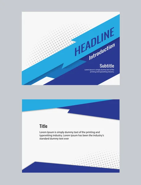 Blue Presentation Templates Layout Design Background — стоковый вектор