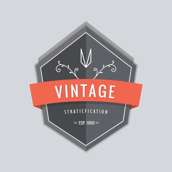 Vintage Badge Modern Retro Design Label Vector — Stock Vector