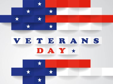 Kağıt stili Gaziler Günü arkaplan vektör tasarımı