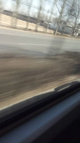 motion blur of a car on a road
