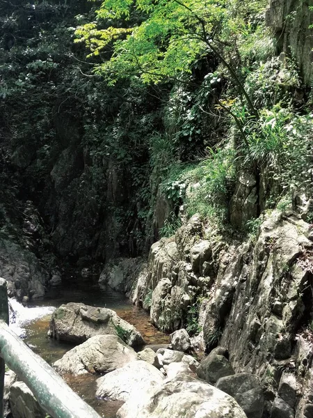 beautiful landscape with a waterfall